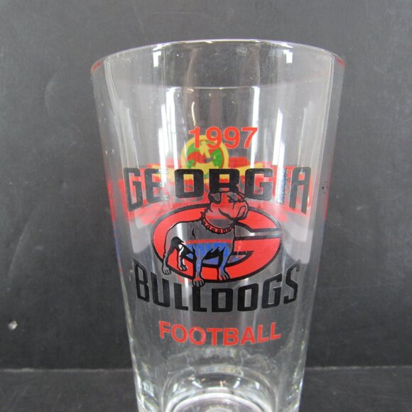 Budweiser Bud Light Logo 1997 Georgia Bulldogs Football Libbey Glass 10 Oz - Picture 4 of 8
